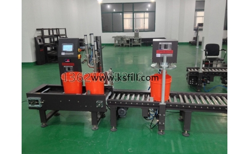 自動(dòng)稱(chēng)重灌裝線(xiàn)20L單噴嘴+壓蓋機(jī)