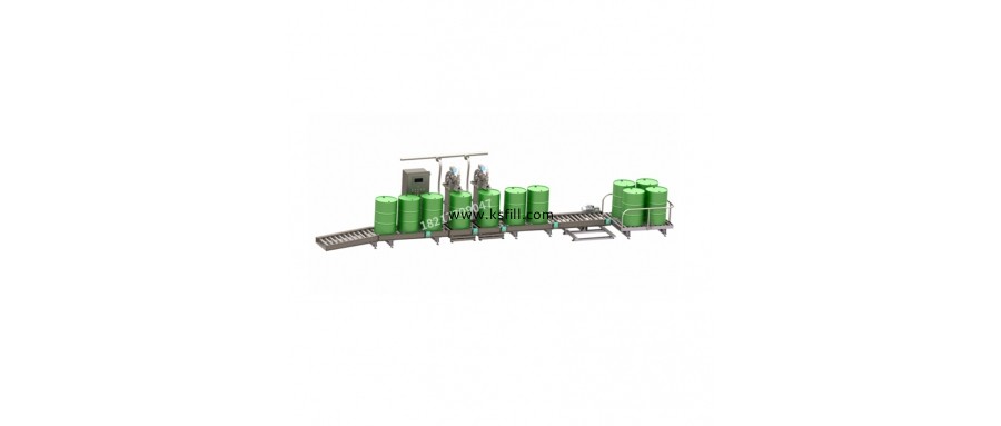 220L防水涂料大桶全自動(dòng)分裝機(jī)